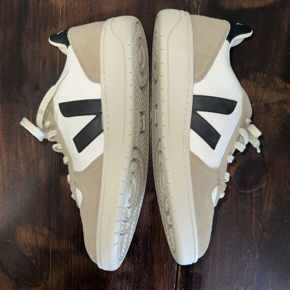 VEJA V-10 Leather White Paros (black) Sahara Sneaker Men’s Size 10 NWOB - Picture 9 of 9